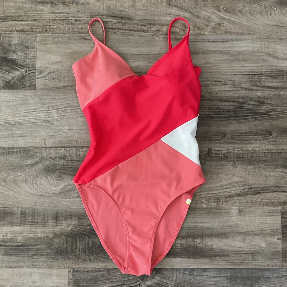 Summersalt Women's One Piece Swimsuit - Red, Pink, and White - Picture 2 of 4